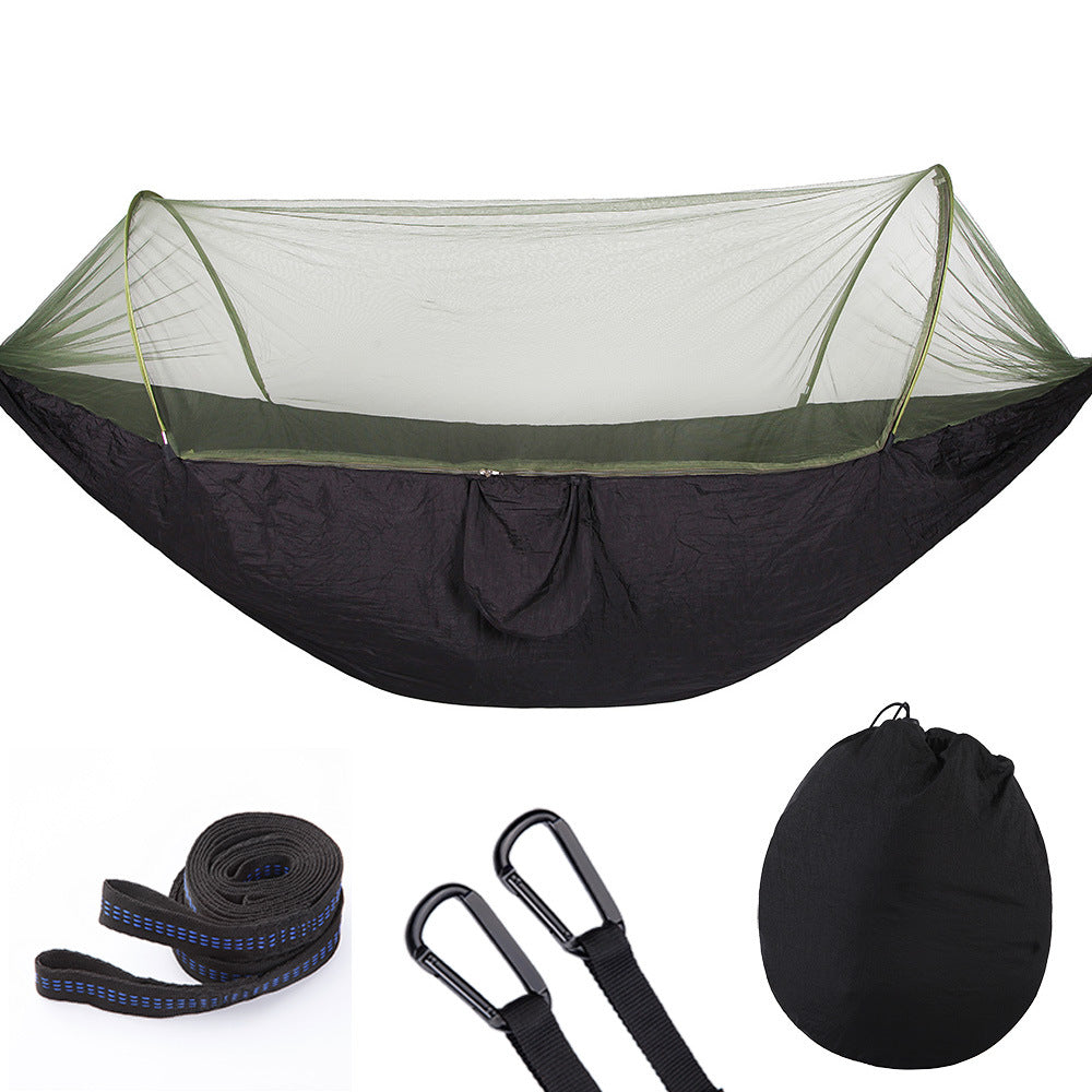 Hamaca de apertura rápida y fácil, totalmente automática con mosquitera para usar al aire libre, excelente calidad