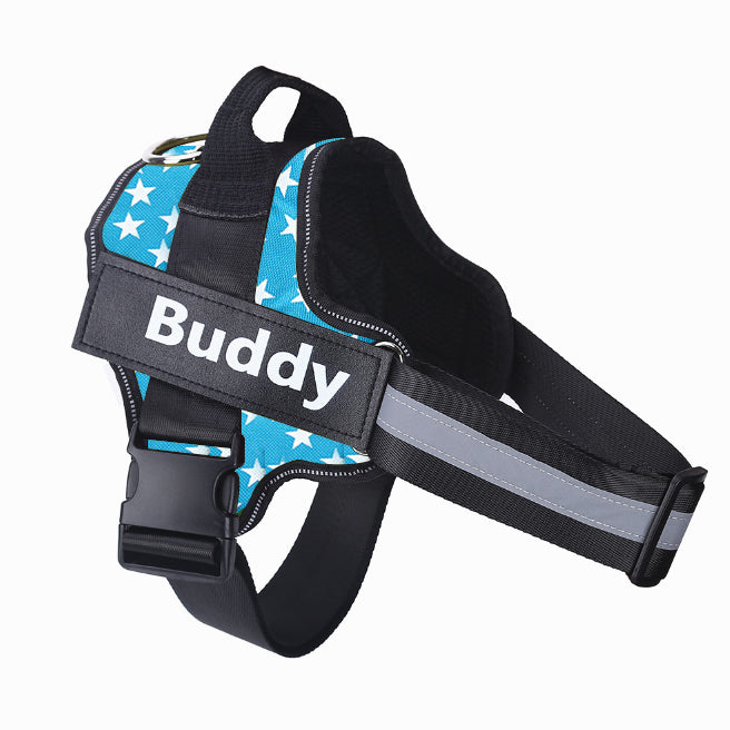 Arnés para perro personalizado, sin tirones, reflectante, transpirable, ajustable
