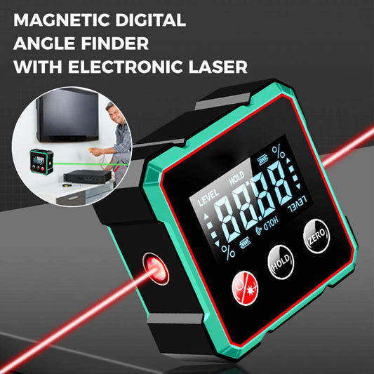 Buscador de ángulos digital magnético con medidor láser electrónico, transportador