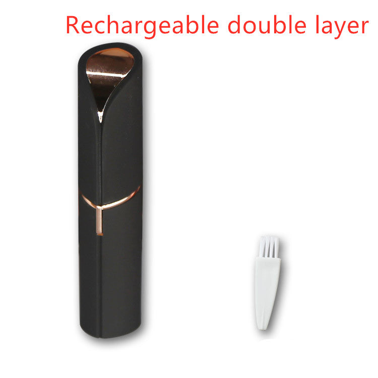Mini máquina eléctrica de depilación para mujer, afeitadora de lápiz labial, recortadora de cejas