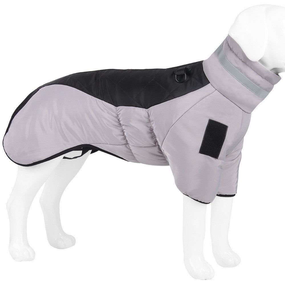 Ropa para perros gruesa con calidez reflectante para perros grandes, ropa para lluvia, suministros para mascotas