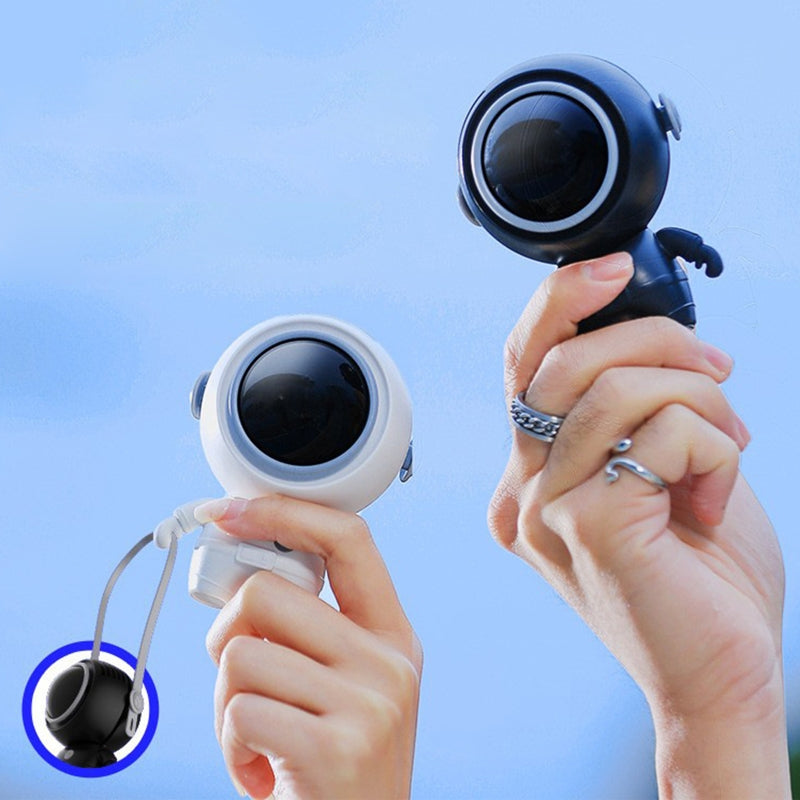 Ventilador personal para el cuello, ventilador pequeño de astronauta recargable por USB, mini ventilador sin aspas