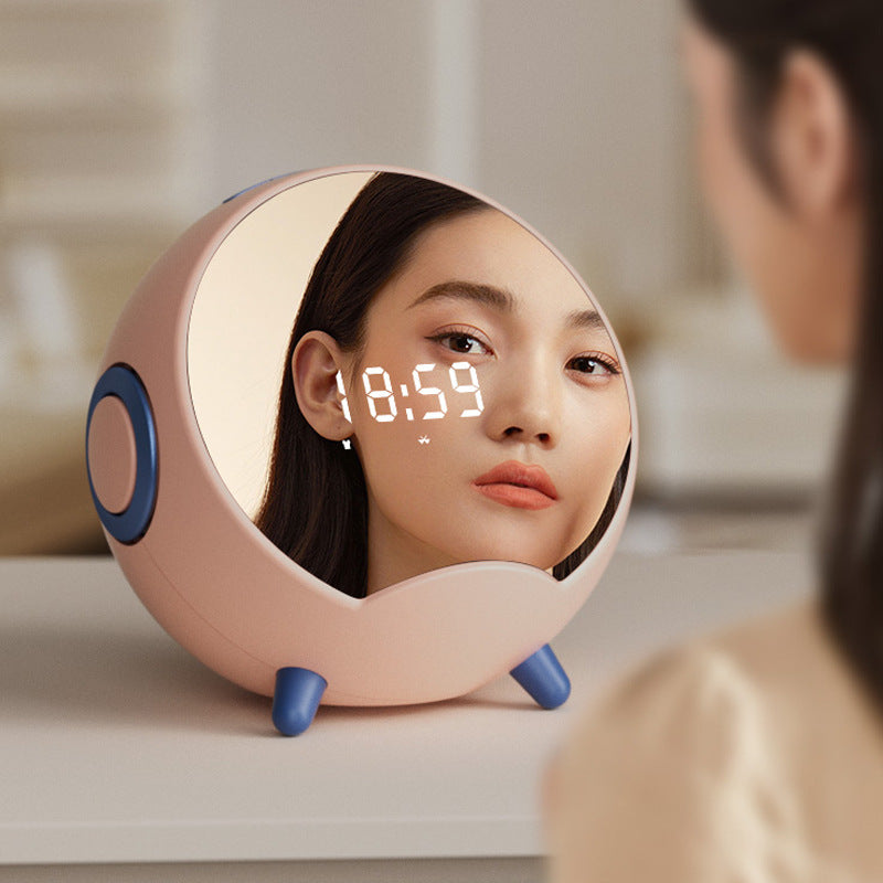 Dispositivo reloj lámpara con Bluetooth y altavoz; Soporte para teléfono móvil Cargador inalámbrico