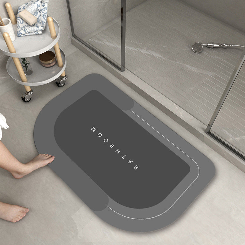 Alfombra de baño absorbente y de secado rápido, decoración moderna para baños.