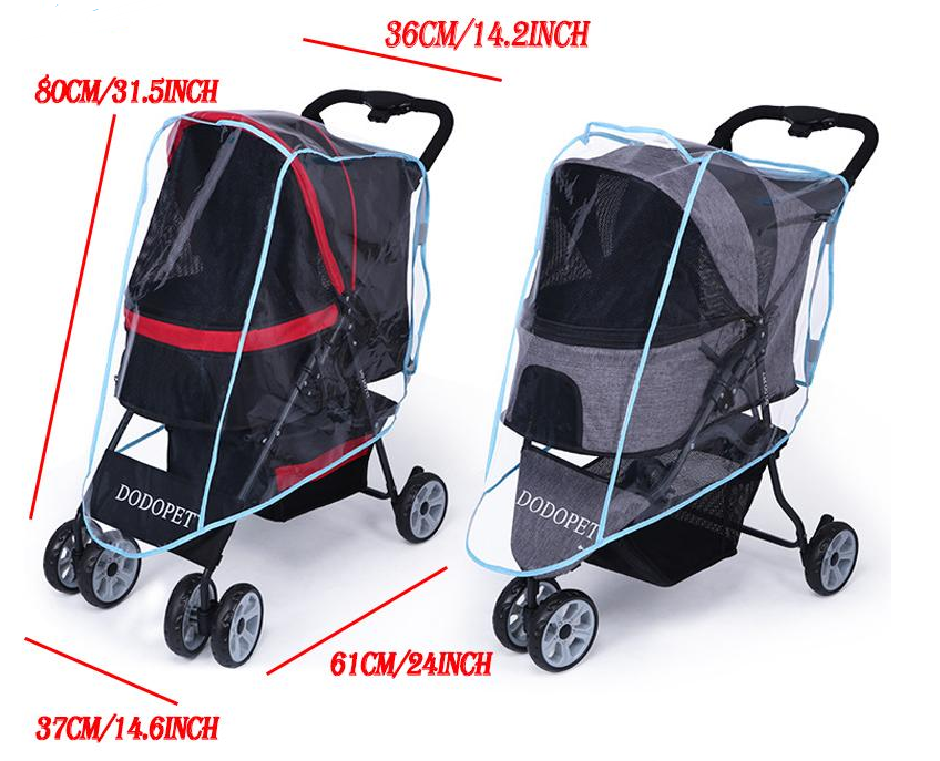 Cubierta de lluvia para carro de mascotas, cubierta para la lluvia, cochecito de bebé, impermeable, cochecito para perros, cubierta para la lluvia, cubierta para el viento