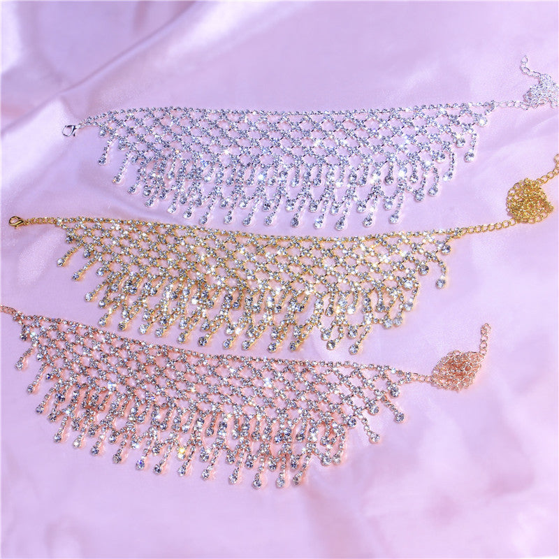 Collar de diamantes de imitación de piedras brillantes