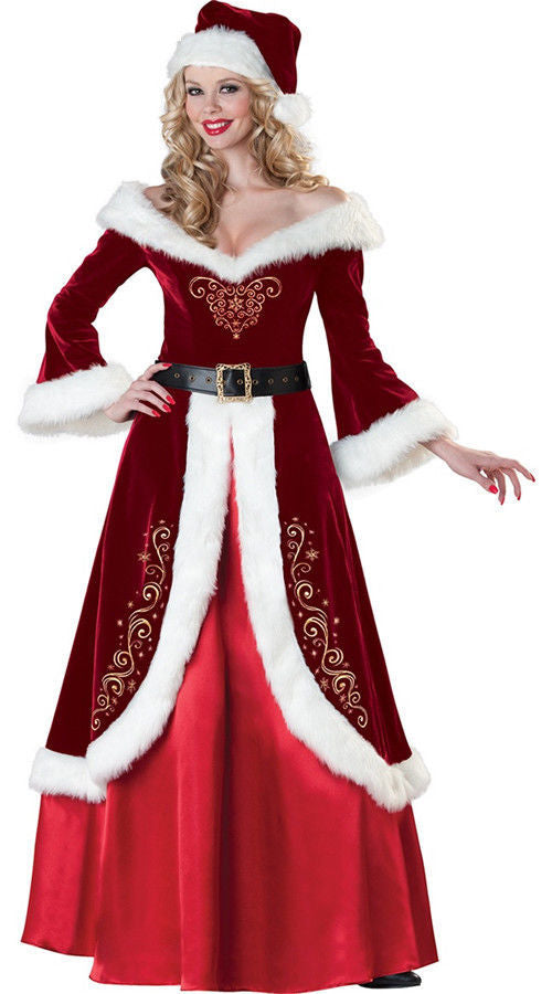 Traje espectacular de Santa Claus para parejas, Santa Claus y Mamá Claus. traje de Papá Noel para el y ella, divertido y de alta calidad