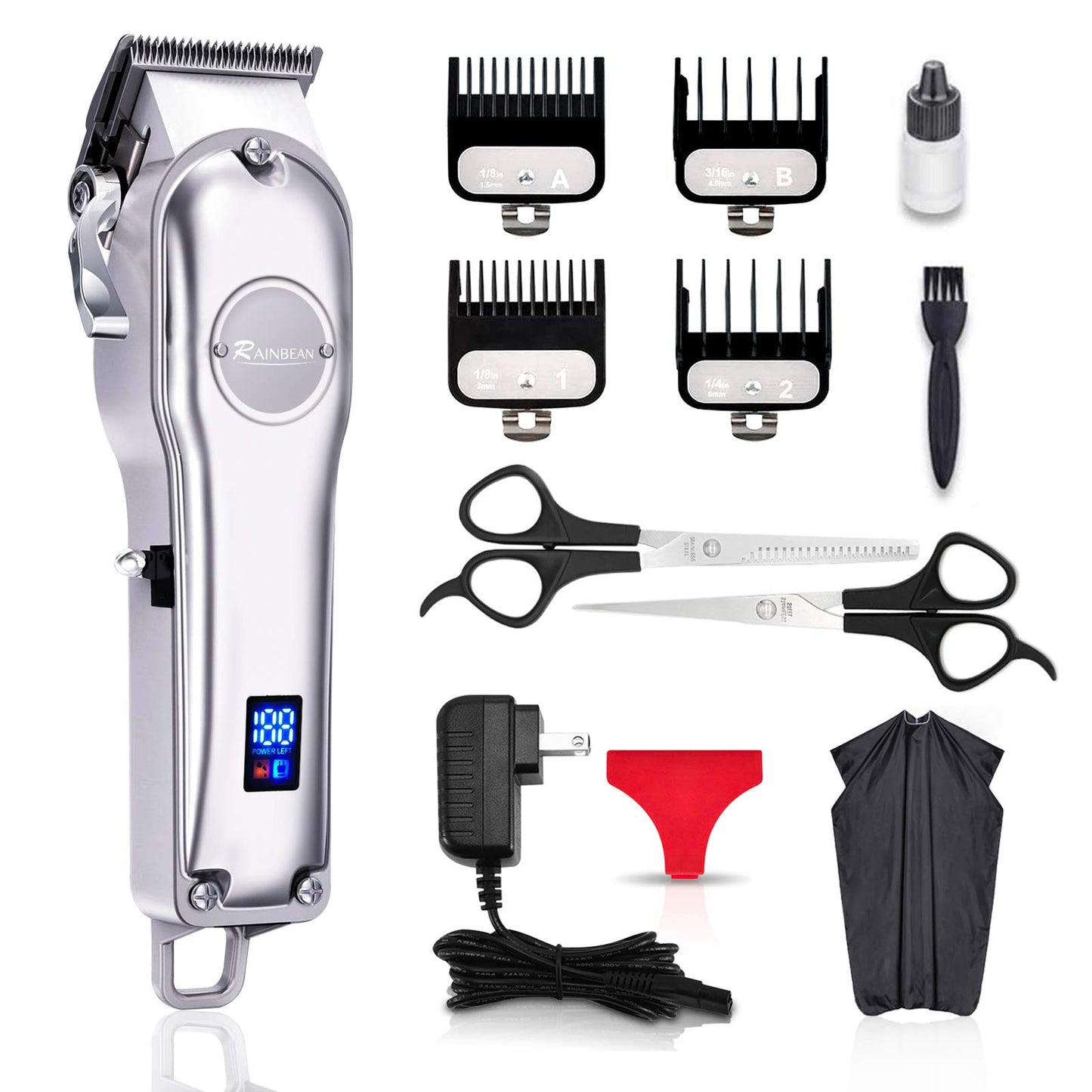 Cortadora de cabello para hombres 3 en 1 IPX7 Recortadora de barba Kit de aseo Cortadora de cabello inalámbrica para mujeres y niños Pantalla LED