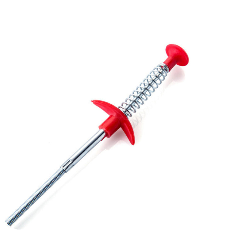 Desbloqueador de tuberías de pellizco manual , herramienta de dragado de tuberías de resorte para dragado de alcantarillado y paso de cocina