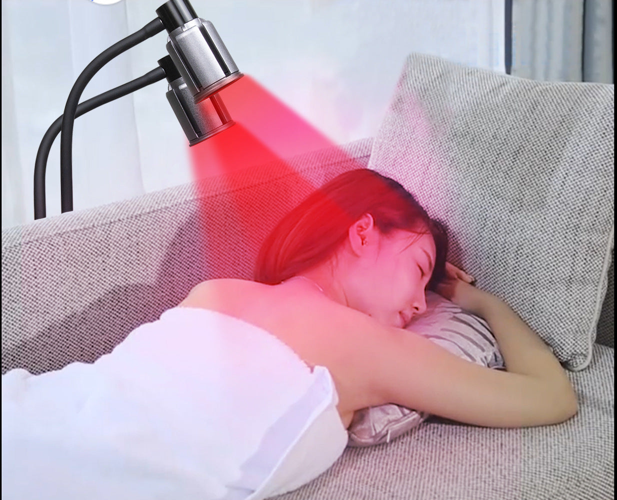 Dispositivo de Lámpara Infrarrojo doble lámpara para terapias de calor, terapias regenerativas