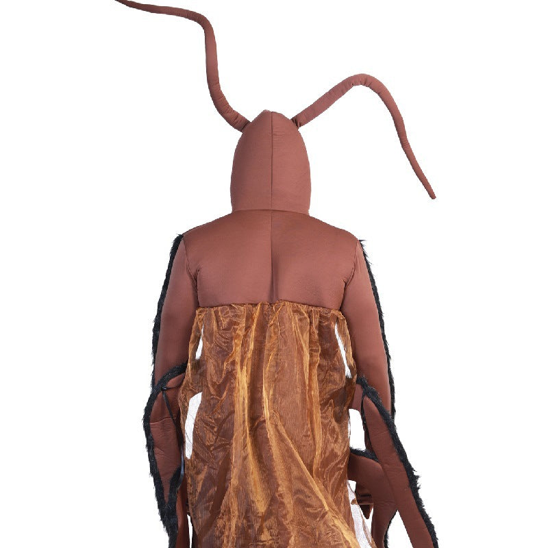 Disfraz de cucaracha para Hallowen, HOOD traje MONO enterizo de una pieza, Disfraz para niño y hombre adulto de Halloween