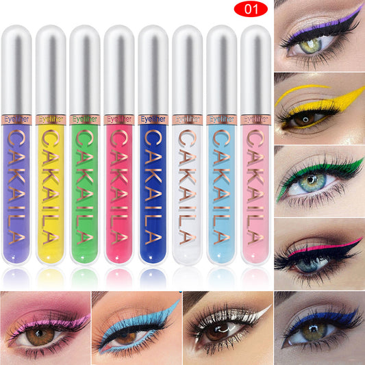 Delineador de ojos líquido de colores, 8 uds. Delineadores de colores para Ojos,kit de maquillaje de ojos