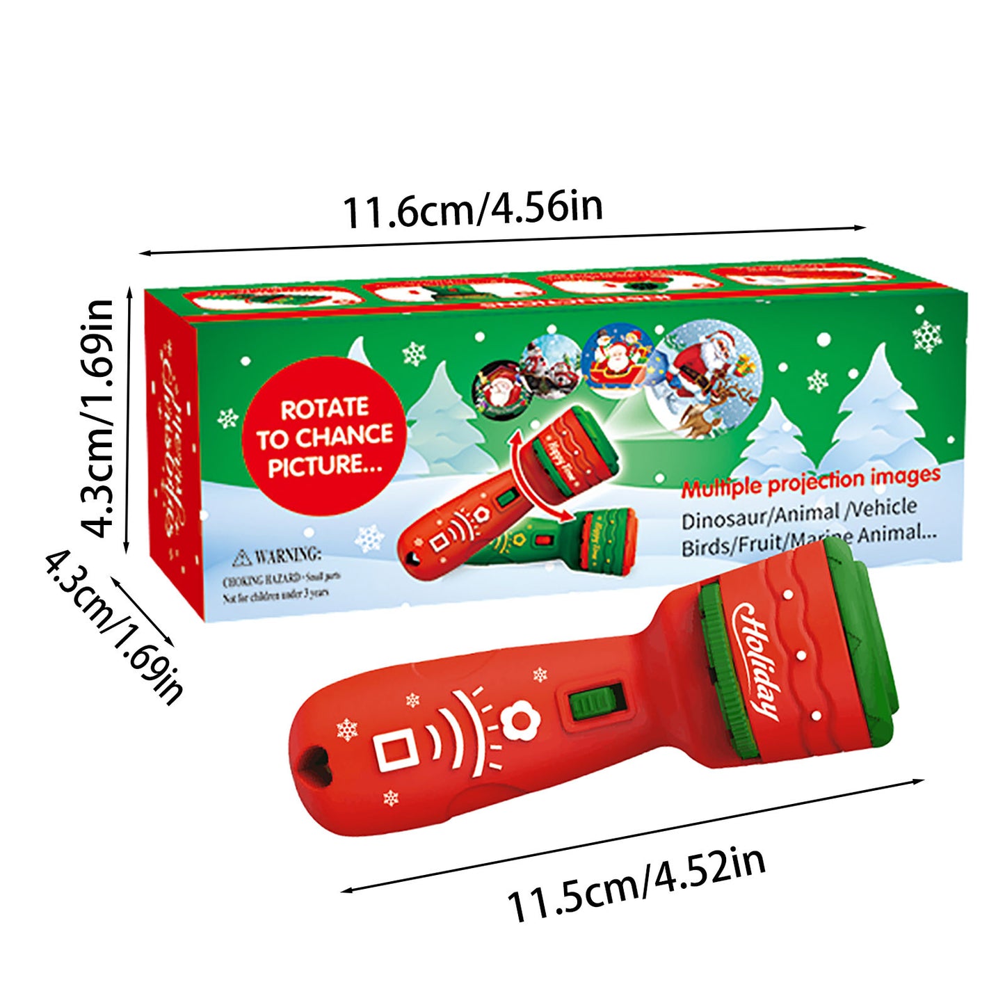 Linterna con proyector de Santa, Navidad! linterna tipo lampara con proyección de imágenes navidades