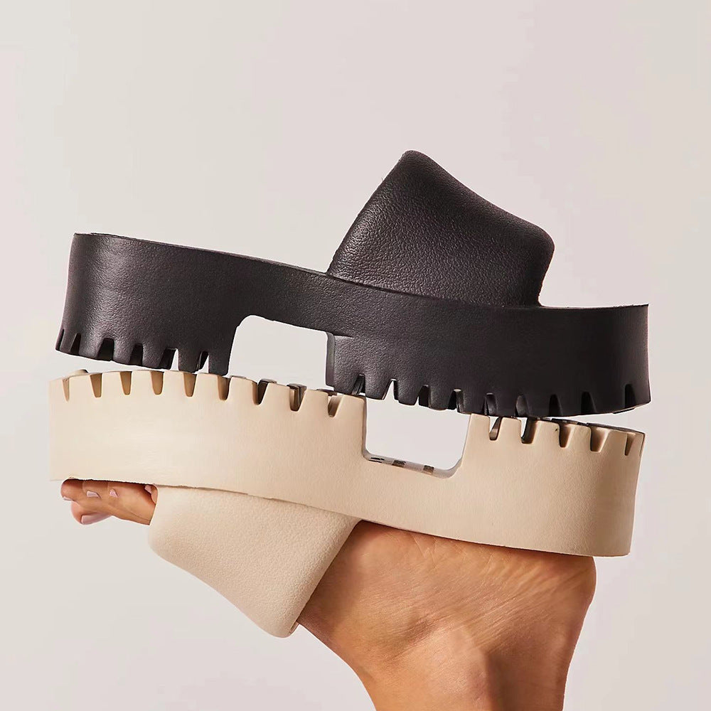 Zapatillas de plataforma para verano, comodo y femenina.