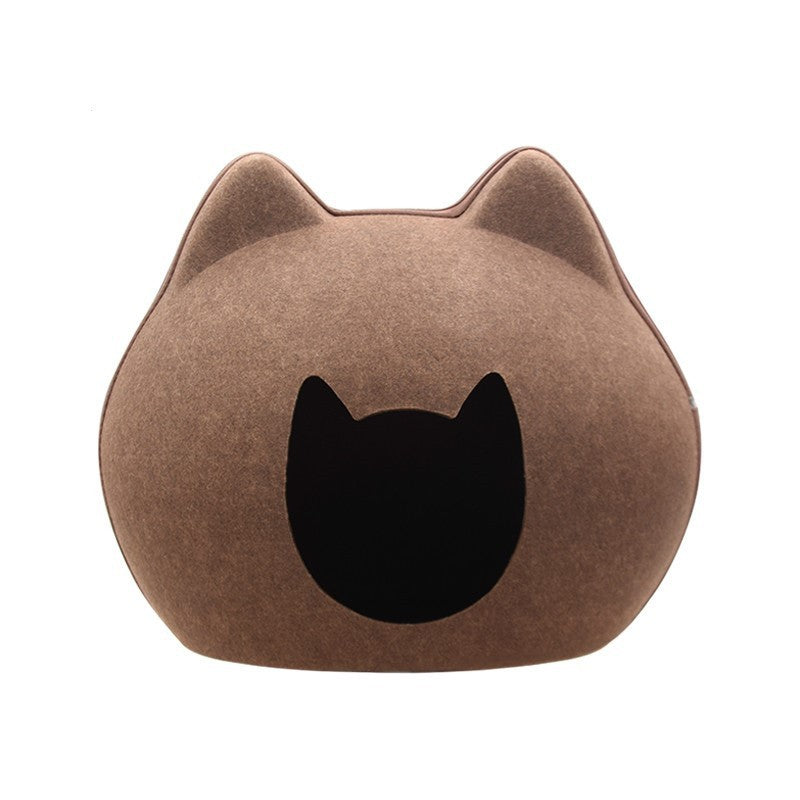 Casa para gatos cerrada con cama