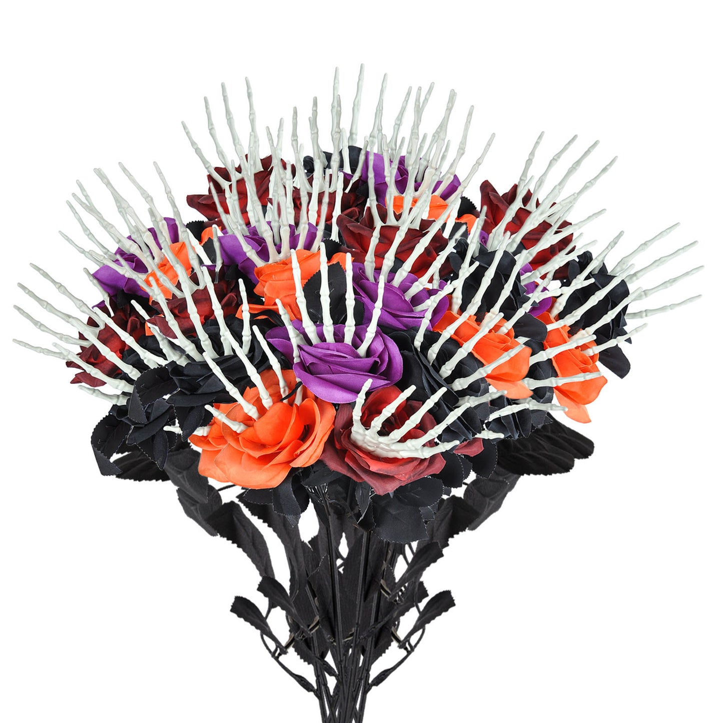 Adorno de Mano Esquelética con Rosa – Horror Halloween Decoration 🎃