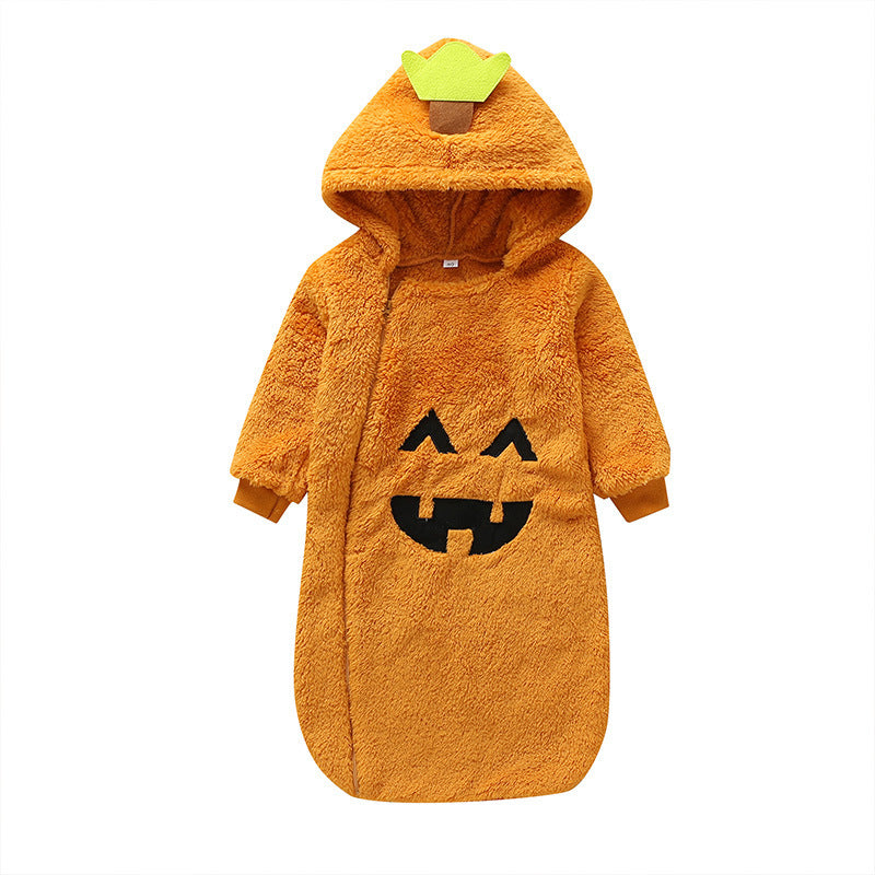 Mono de Halloween para bebe, pijama calentito para bebé