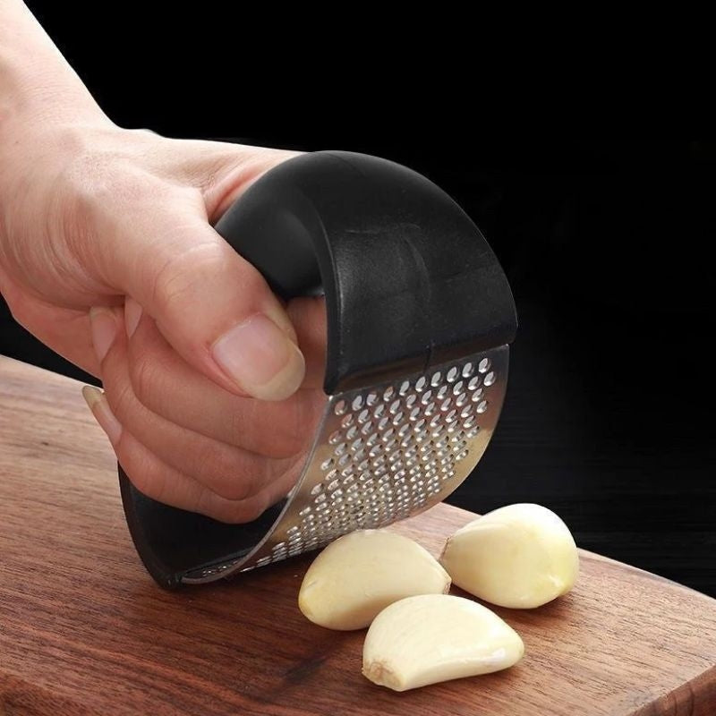 Trituradora de ajo de acero inoxidable, prensa de ajo, Manual para el hogar, herramientas curvas para frutas y verduras, utensilios de cocina,