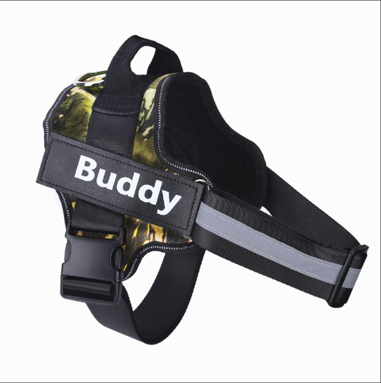 Arnés para perro personalizado, sin tirones, reflectante, transpirable, ajustable