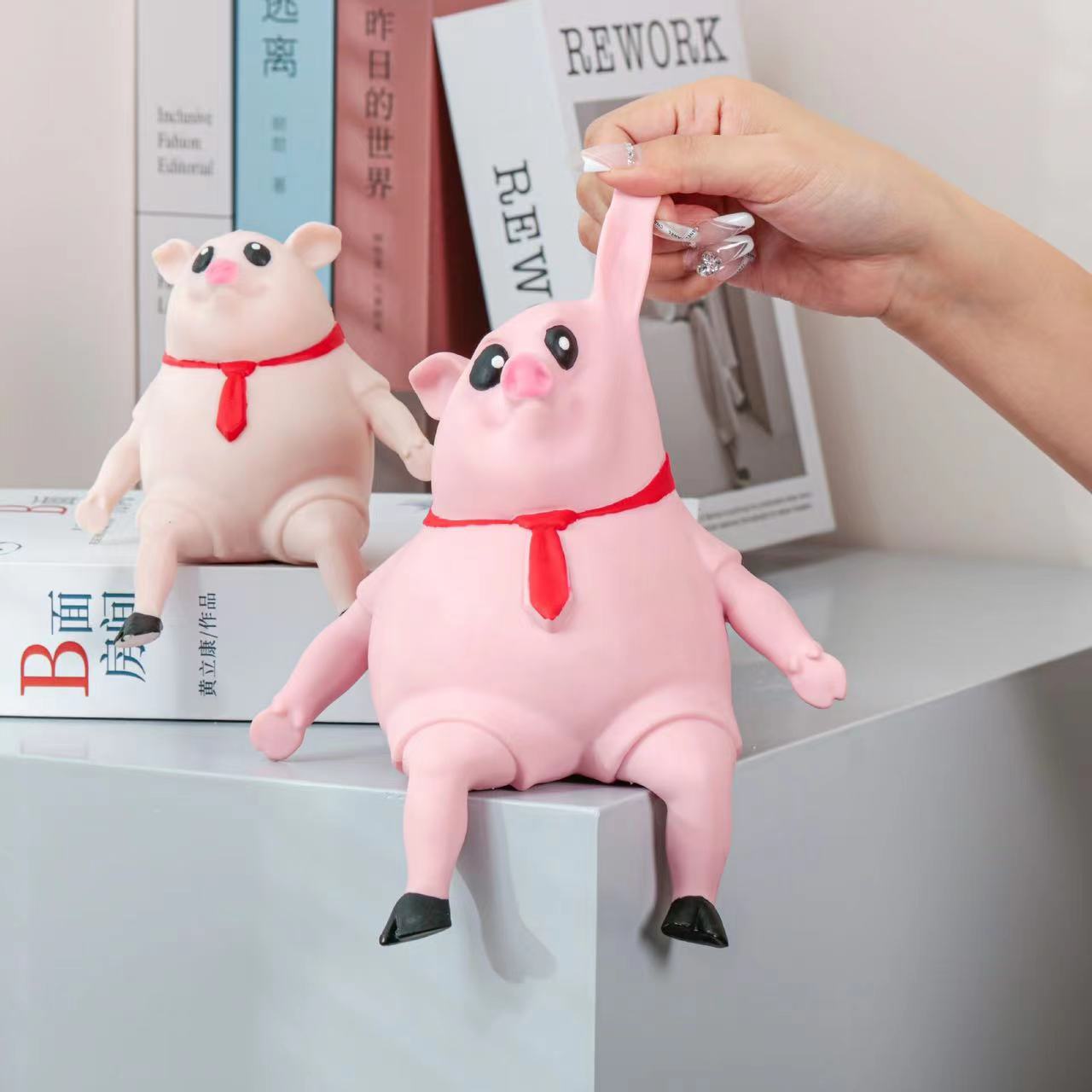 Cerditos rosados para apretar, juguetes antiestrés, lindos animales para apretar, adorable cerdito, juguete antiestrés para el Día del Niño, regalo para niños.
