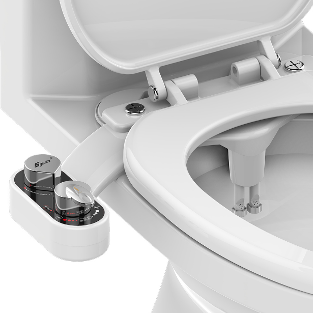 Asiento de inodoro tipo "bidé" femenino con pulverizador de agua para inodoro, bidé autolimpiante, calentado