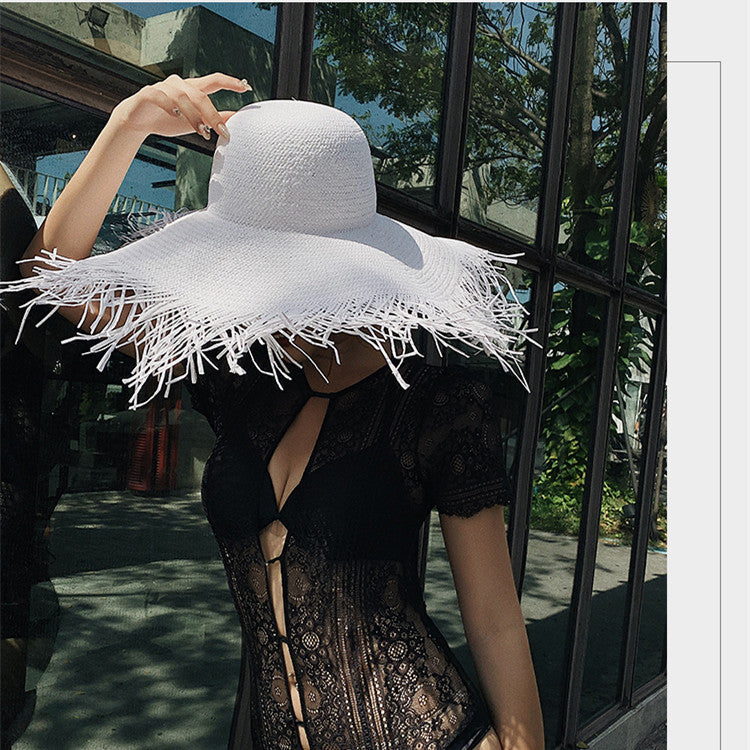 Sombrero de playa tipo cúpula, Sombrero Fashion y elegante para tu outfit de playa, escenario casual y cómodo