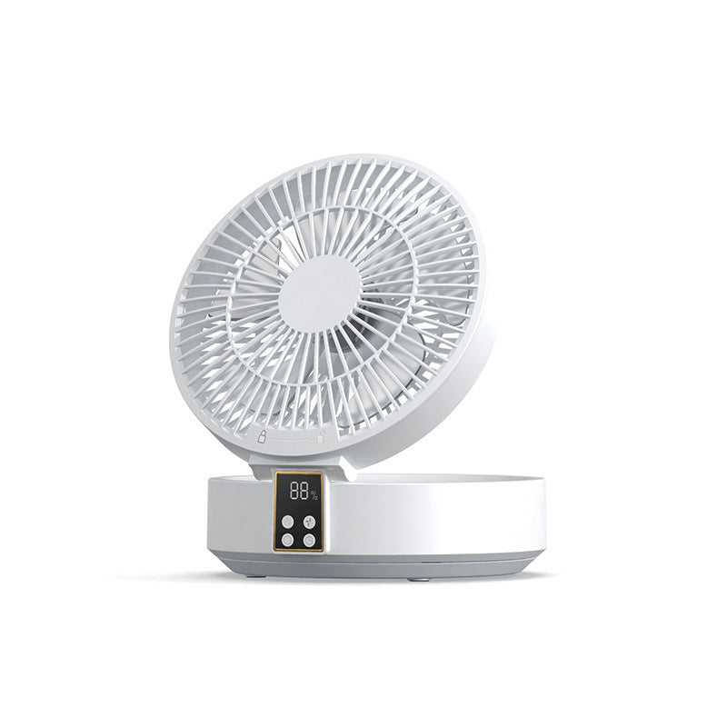 Ventilador plegable eléctrico con luz nocturna, ventilador de pared, Silencioso,enfriador de aire para el hogar con control remoto
