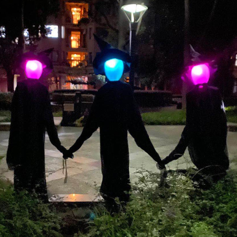 BRUJAS Accesorios de halloween, Decoración Brujas con LUZ, guirnalda de 3 grandes