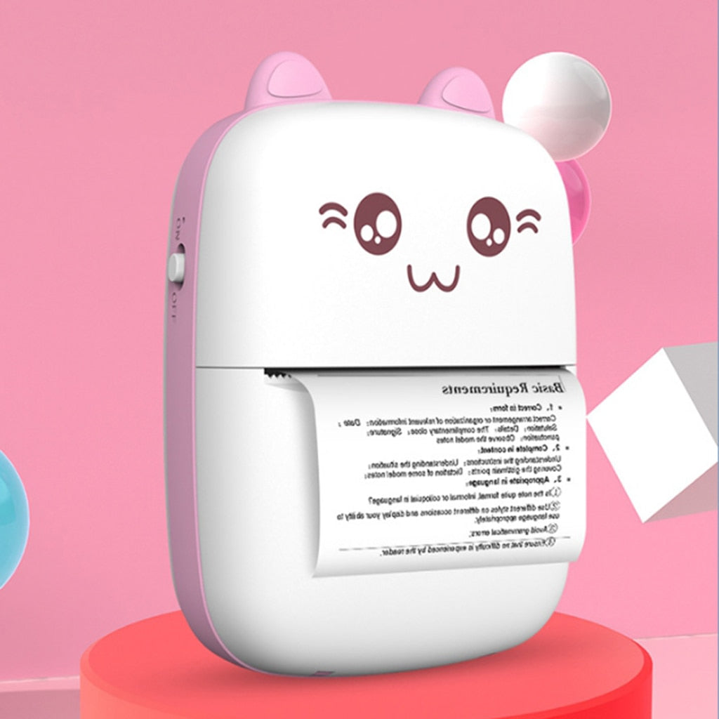 Mini Impresora Portátil en forma muñequito, Mini Bluetooth con WiFi, impresora de etiquetas