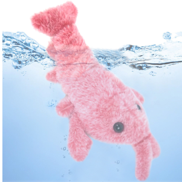 Juguetes para mascotas a pilas, camarones saltadores eléctricos, carga USB, simulación de langosta, divertido gato, juguete para mascotas de peluche