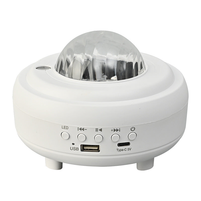 Lampara proyecctor de aurora boreal con bluetooth, de 7 colores, recargable