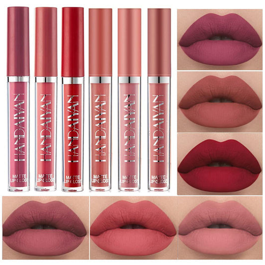 Lipstick Lip Glaze Auténtico brillo de labios mate, larga duración