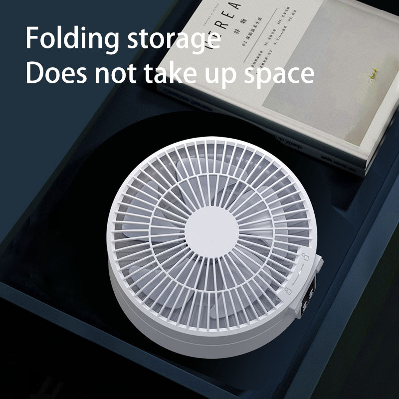 Ventilador plegable eléctrico con luz nocturna, ventilador de pared, Silencioso,enfriador de aire para el hogar con control remoto