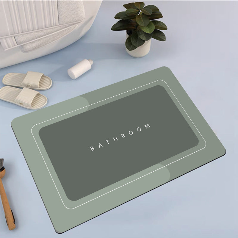 Alfombra de baño absorbente y de secado rápido, decoración moderna para baños.