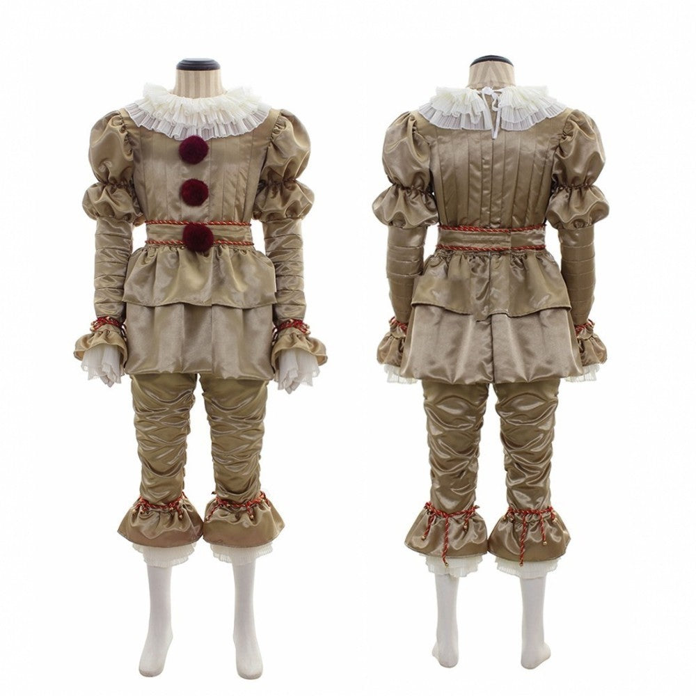 Disfraz de payaso malvado para tu fiesta de Halloween, color oscuro y blanco, magnífico para tu fiesta de disfraces, Payaso de miedo! para niños y adultos