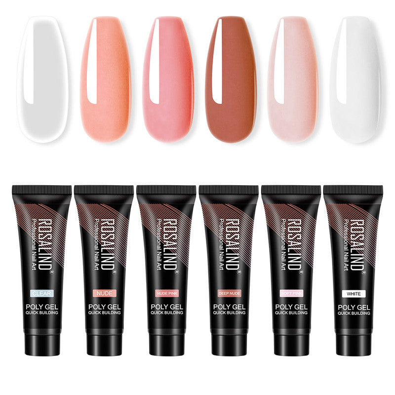 SET para uñas; decoración y pegado de uñas de todos los colores, POLYGEL