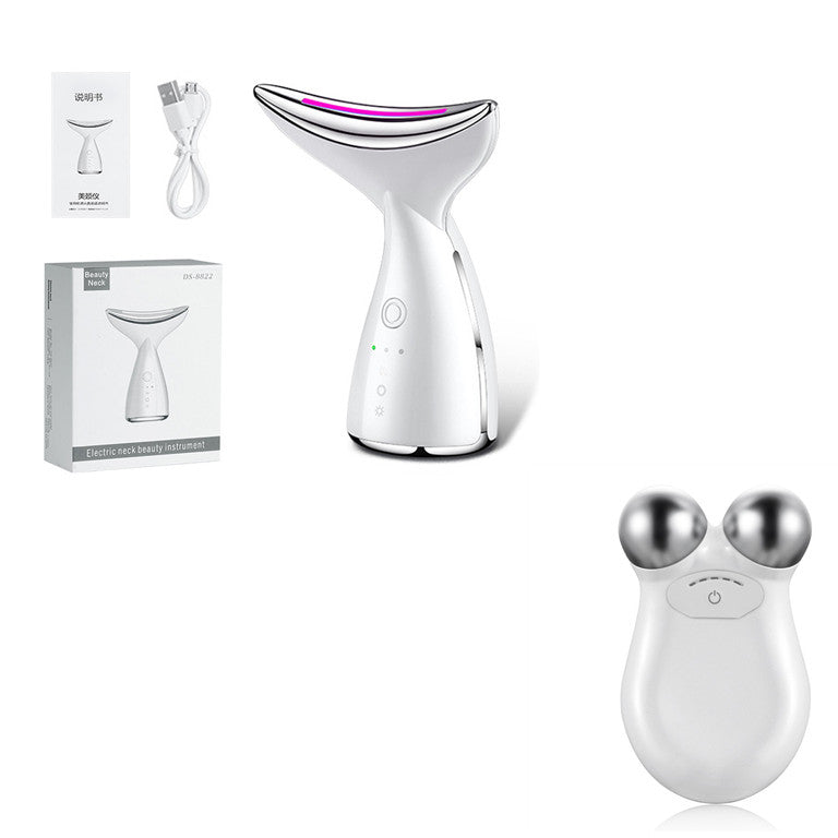 Dispositivo de microcorriente EMS con 3 colores para tratamiento facial, terapia de fotos LED para estiramiento de la piel. Reducir los dispositivos de estiramiento facial de papada