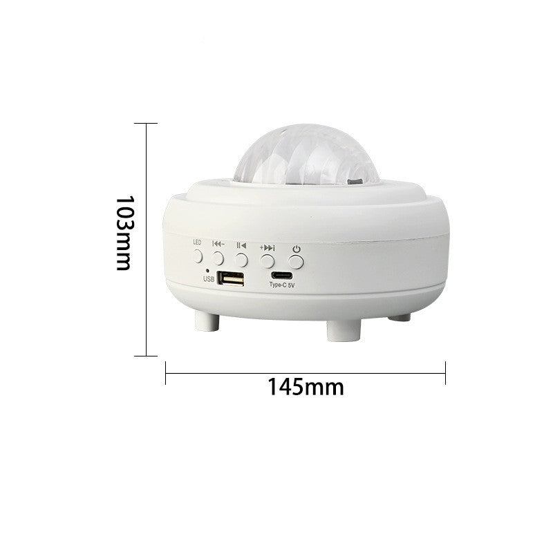 Lampara proyecctor de aurora boreal con bluetooth, de 7 colores, recargable