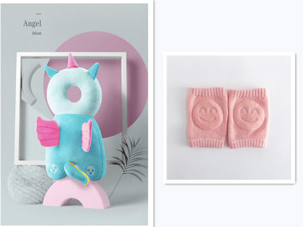 Almohadilla de protección para la cabeza en puro algodón para niños pequeños en divertidos personajes.