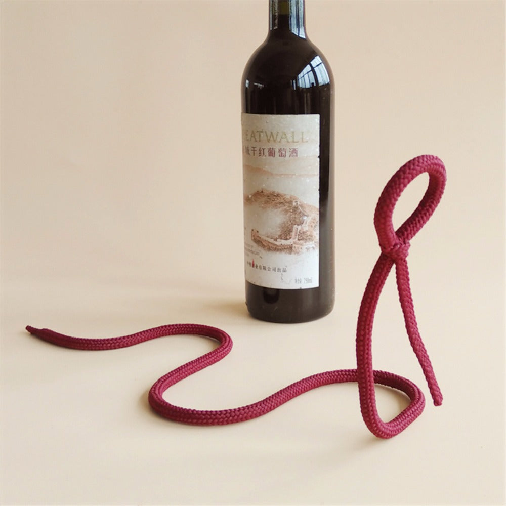 Soporte de botella de vino con diseño flotante, cuerda, lazo, estante para vino, whisky, cocina, bar, pub, accesorios