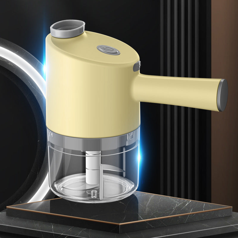 Mini picadora de alimentos, para hacer carne molida, rebanadora portátil de mano, prensa de ajo eléctrica inalámbrica, rebanadora auto limpiante para verduras, carnes y más.