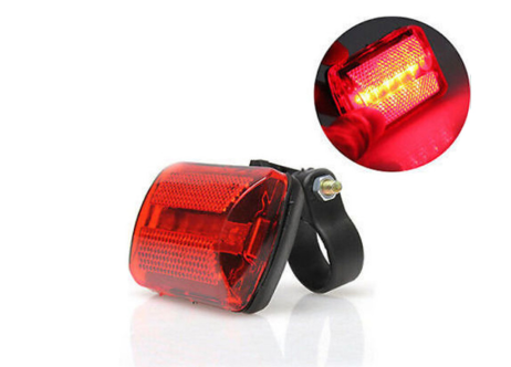 Luz trasera de bicicleta (5 LED+2 láser), y para caminar, emergencia automóviles
