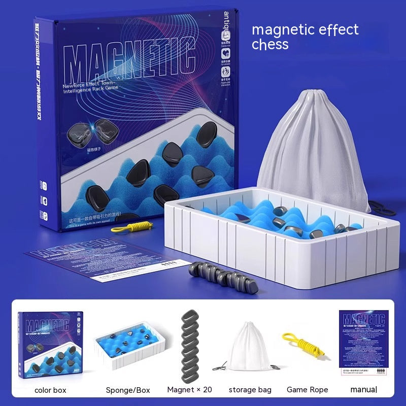 Juego de ajedrez magnético con piedras magnéticas, juego de mesa, juguete para niños, juego de batalla educativo, regalo de Navidad