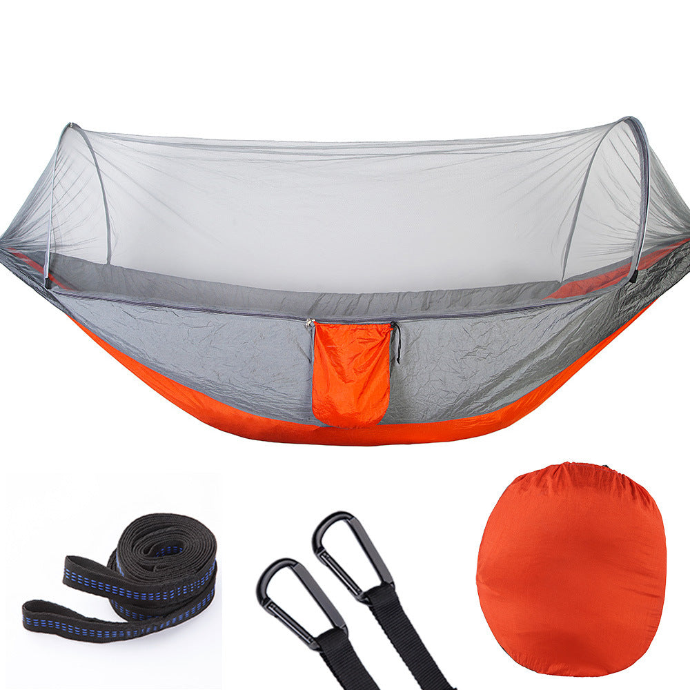 Hamaca de apertura rápida y fácil, totalmente automática con mosquitera para usar al aire libre, excelente calidad