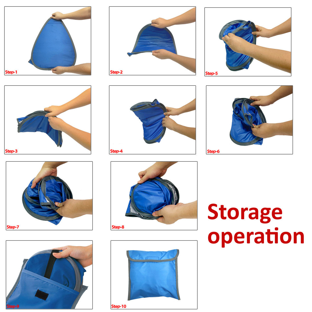 Tienda de campaña con sombra para la playa, Refugios para el sol, refugios para camping, toldo portátil, toldo resistente al viento y a prueba de arena (azul zafiro, M)