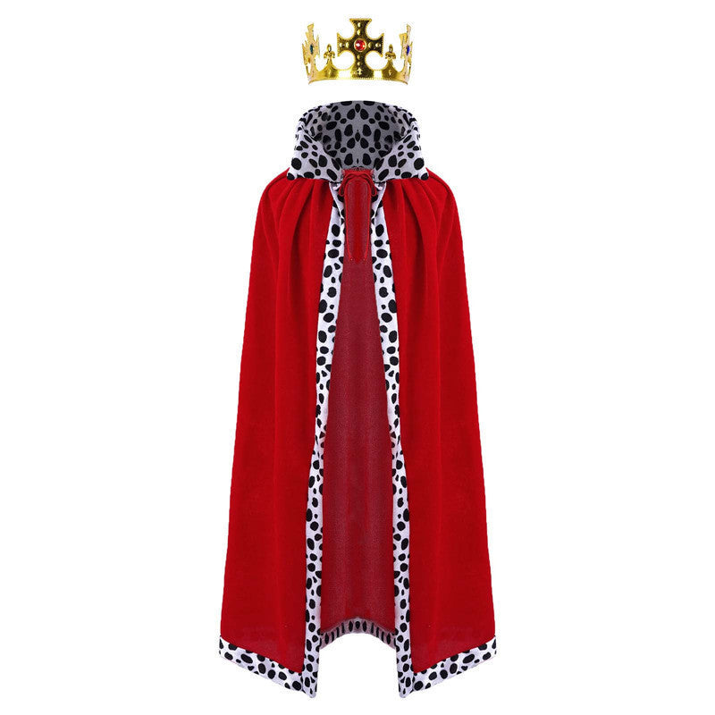 Capa Disfraz de REY, Capa Roja para Halloween, capa Adulto