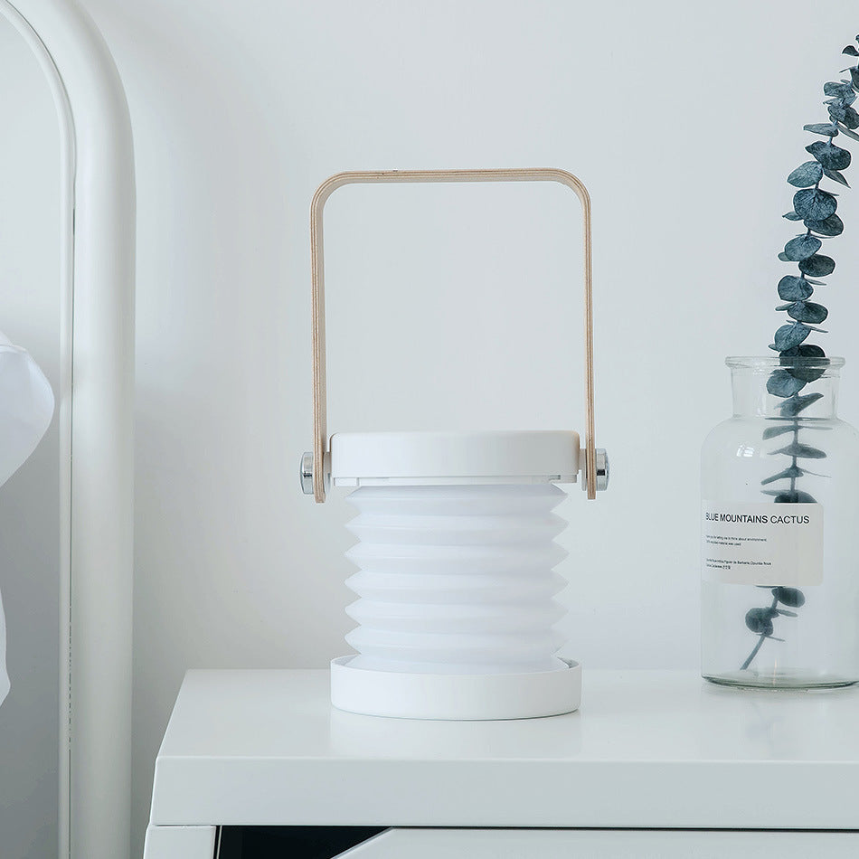Lámpara de Luz LED nocturna regulable y táctil plegable, recargable USB, lámpara linterna portátil, recargable por USB para decoración del hogar