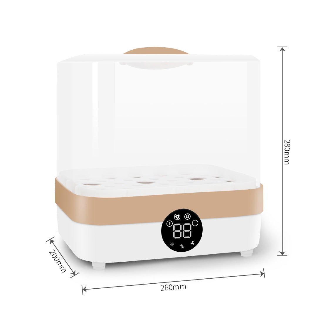 Esterilizador y secador de 10 biberones, máquina esterilizadora con pantalla LED, calentador de biberones para leche materna, Esterilizador de productos de bebés