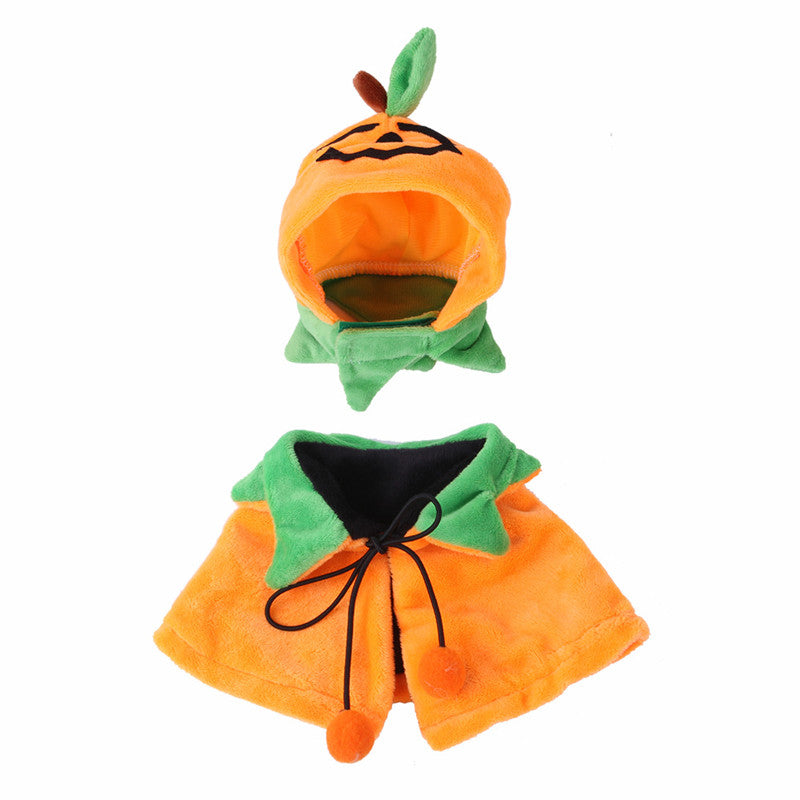 Capa de doble cara en forma de calabaza de Halloween para mascotas