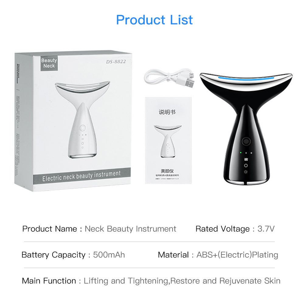 Dispositivo de microcorriente EMS con 3 colores para tratamiento facial, terapia de fotos LED para estiramiento de la piel. Reducir los dispositivos de estiramiento facial de papada